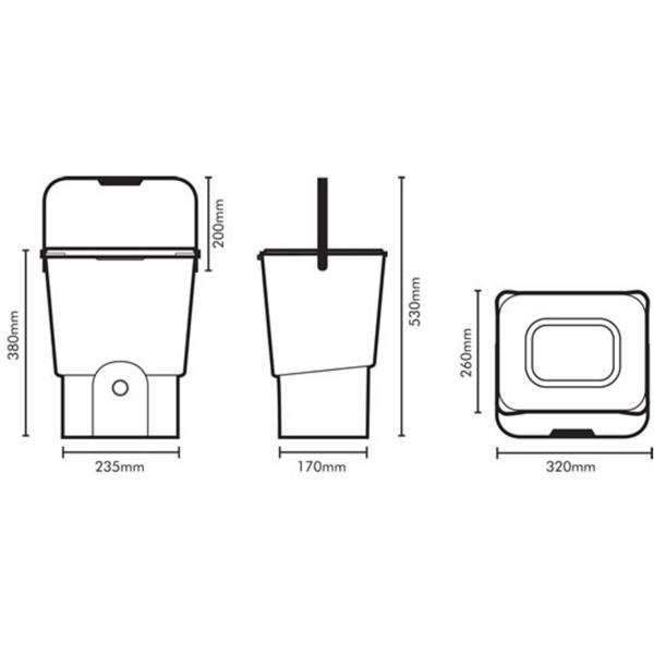 Kitchen Compost Caddy 10L
