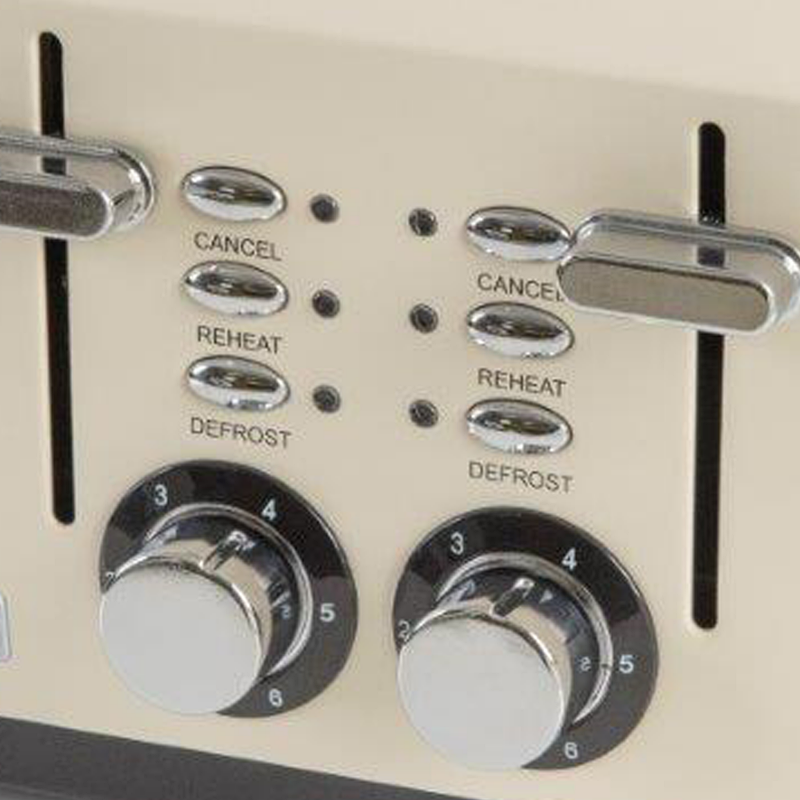 Haden Perth 4 Slice Toaster, Cream