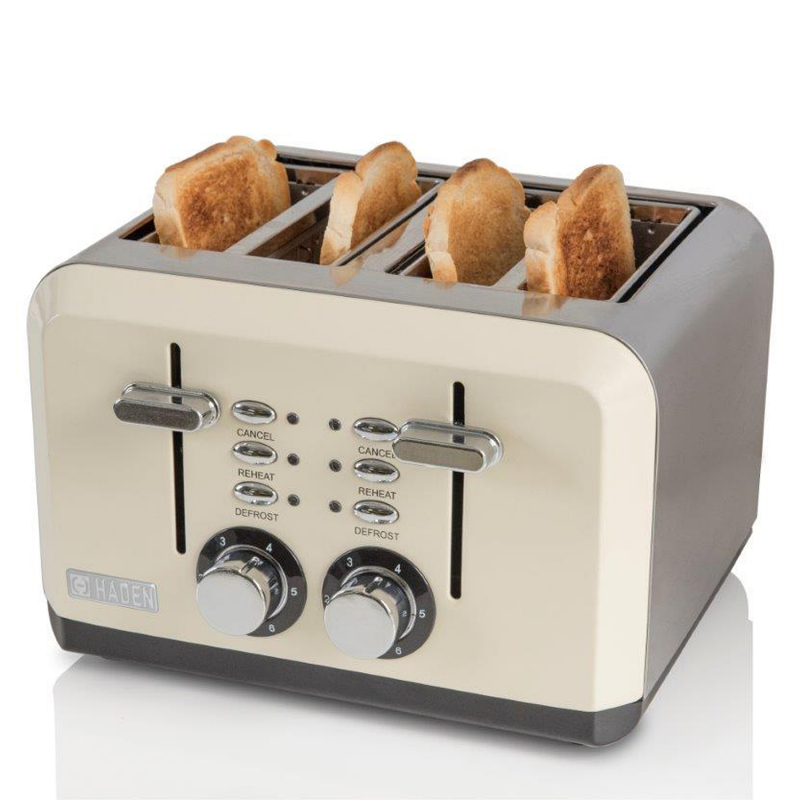 Haden Perth 4 Slice Toaster, Cream