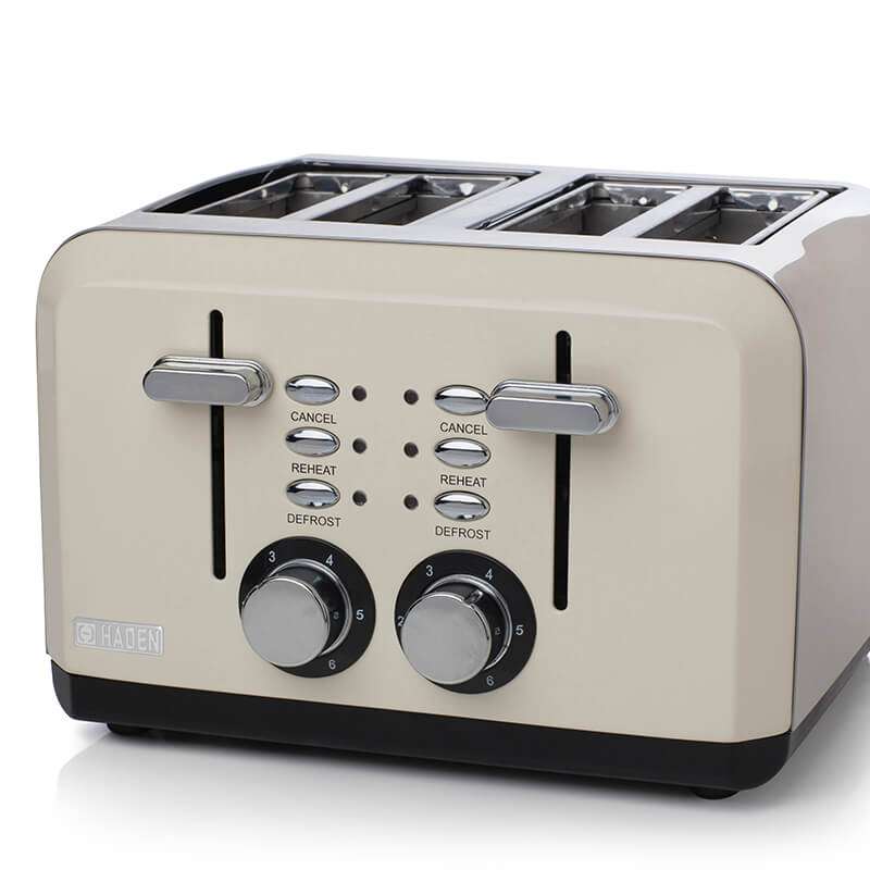 Haden Perth 4 Slice Toaster, Cream
