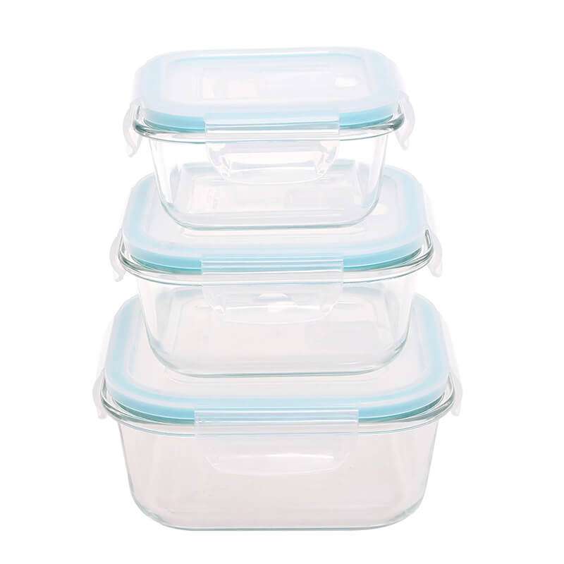 Sabichi Square Glass Storage Set, 3 Piece