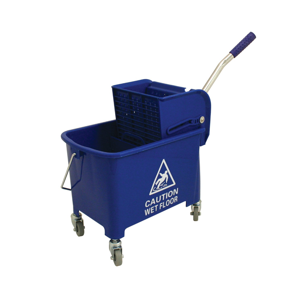 Charles Bentley 20 Litre Mobile Mopping Unit with Wringer, Blue