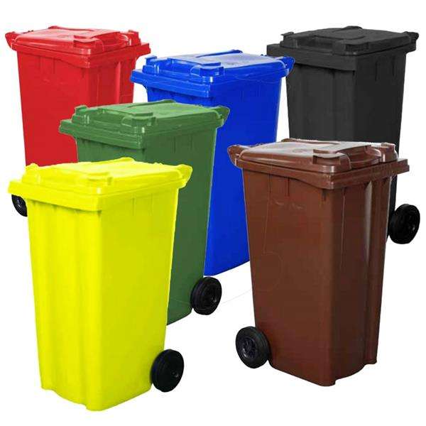MES Wheelie Bin 240L, Red