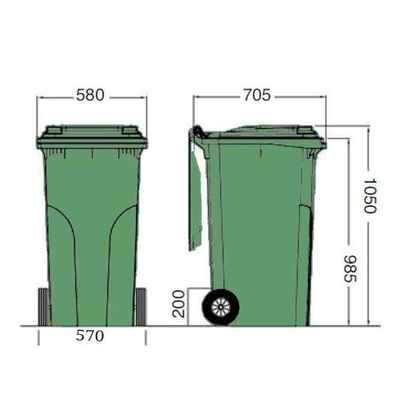 240L Wheelie Bin 1224