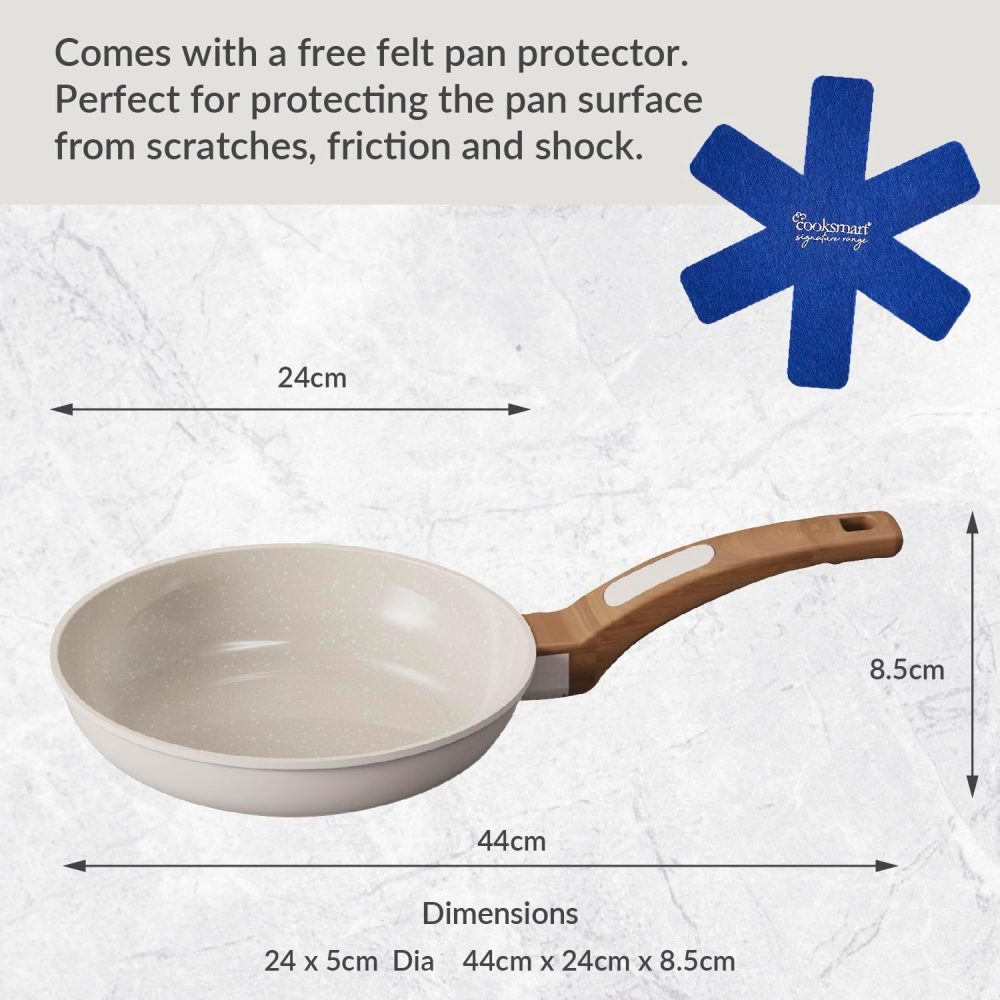 Cooksmart Signature Frying Pan 24cm Ivory