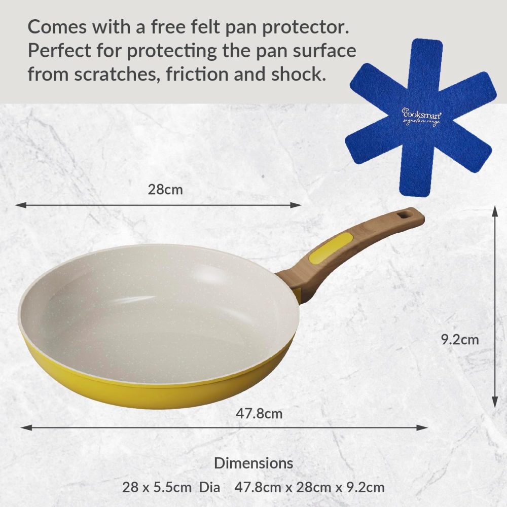 Cooksmart Signature Frying Pan 28cm Marigold