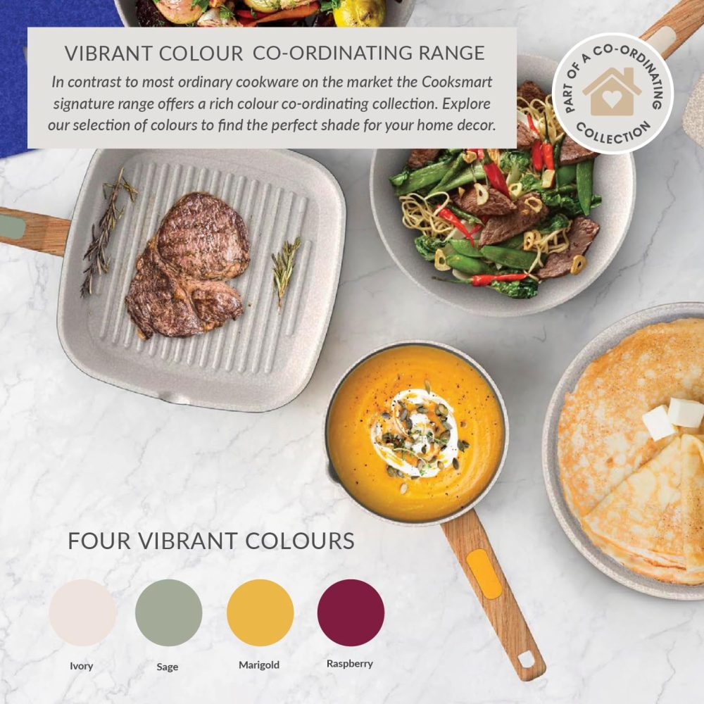Cooksmart Signature Frying Pan Range, Sage Green