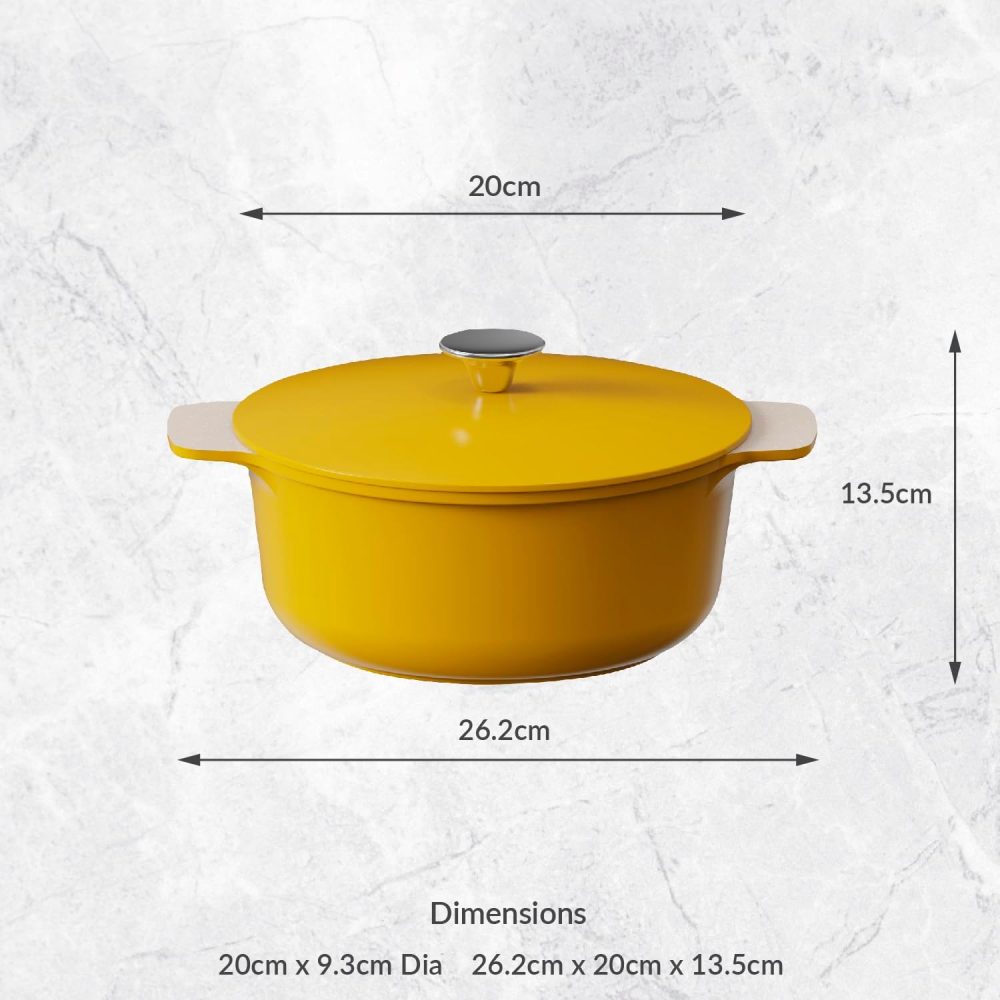 Cooksmart Signature Casserole Pot 20cm Marigold