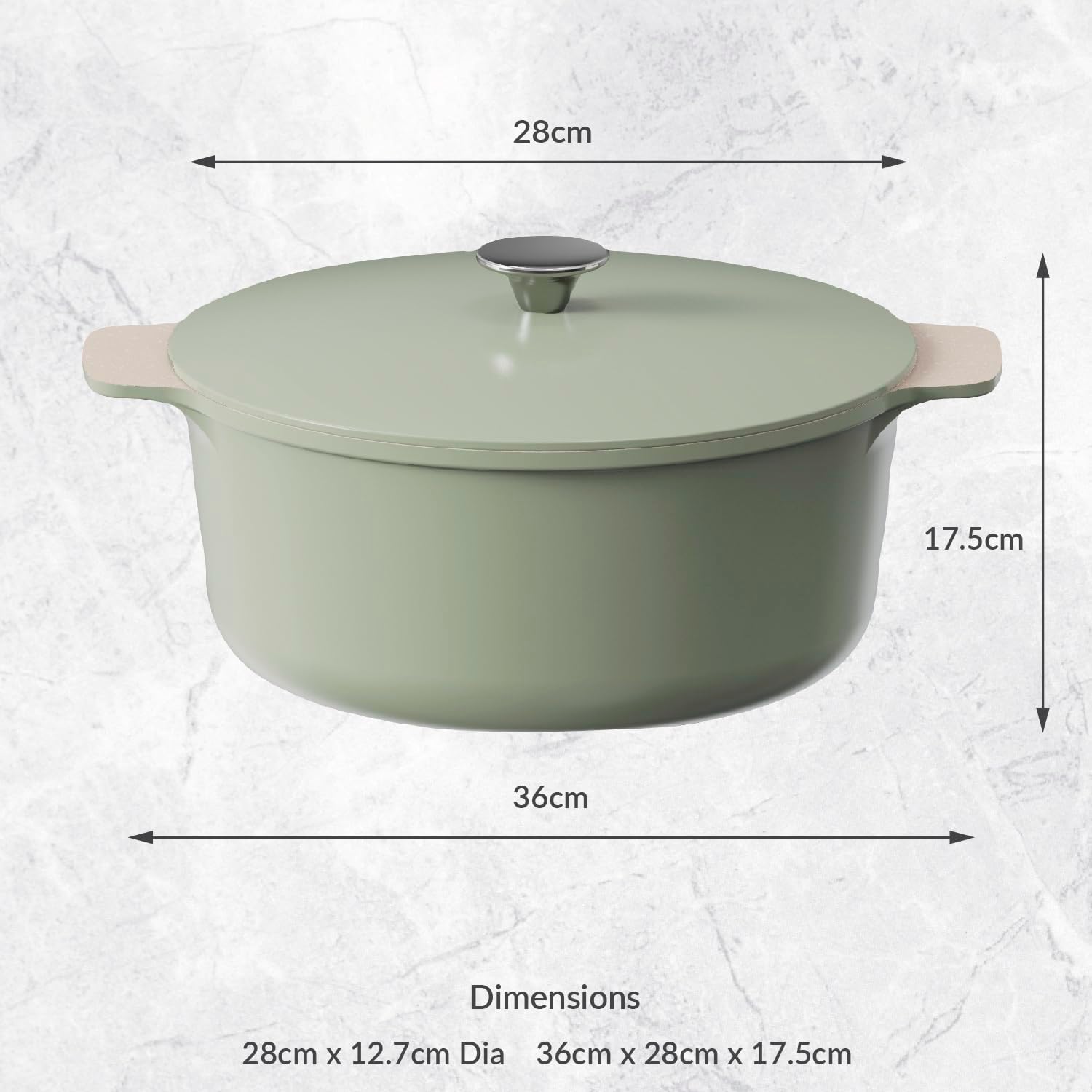 Cooksmart Signature Casserole Range, Sage Green
