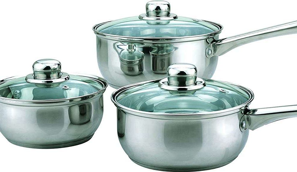 Sabichi Essential 3 Piece Saucepan Set 16cm, 18cm and 20cm