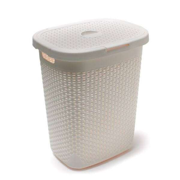 Addis 50L Rattan Effect Hamper, Calico