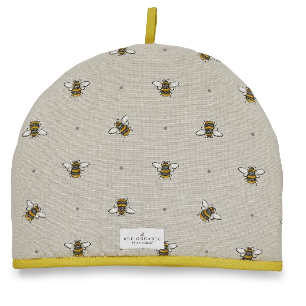 Cooksmart Bumble Bees Tea Cosy, Organic Cotton