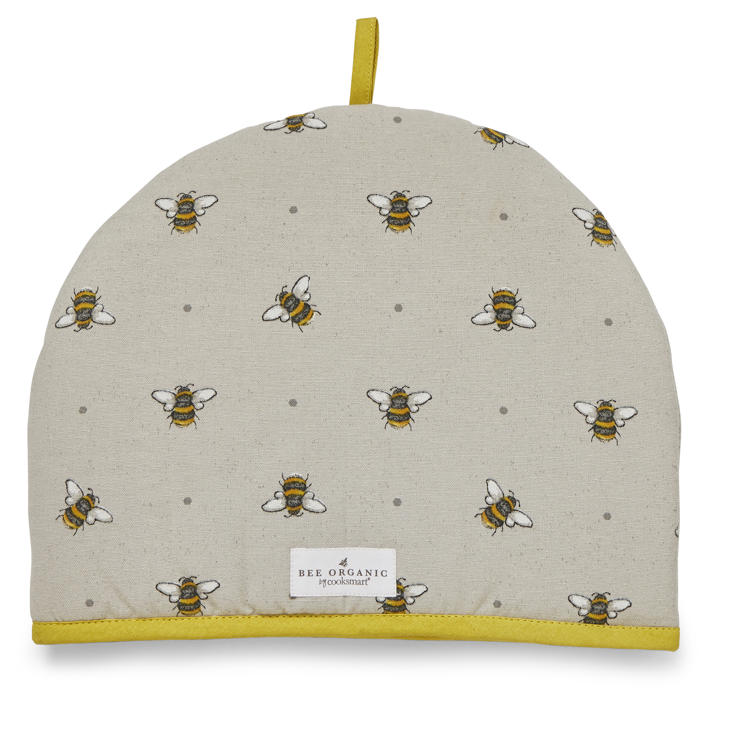 Cooksmart Bumble Bees Tea Cosy - Organic Cotton (GOTS) 1758 1 Cooksmart Bumble Bees Tea Cosy, Organic Cotton