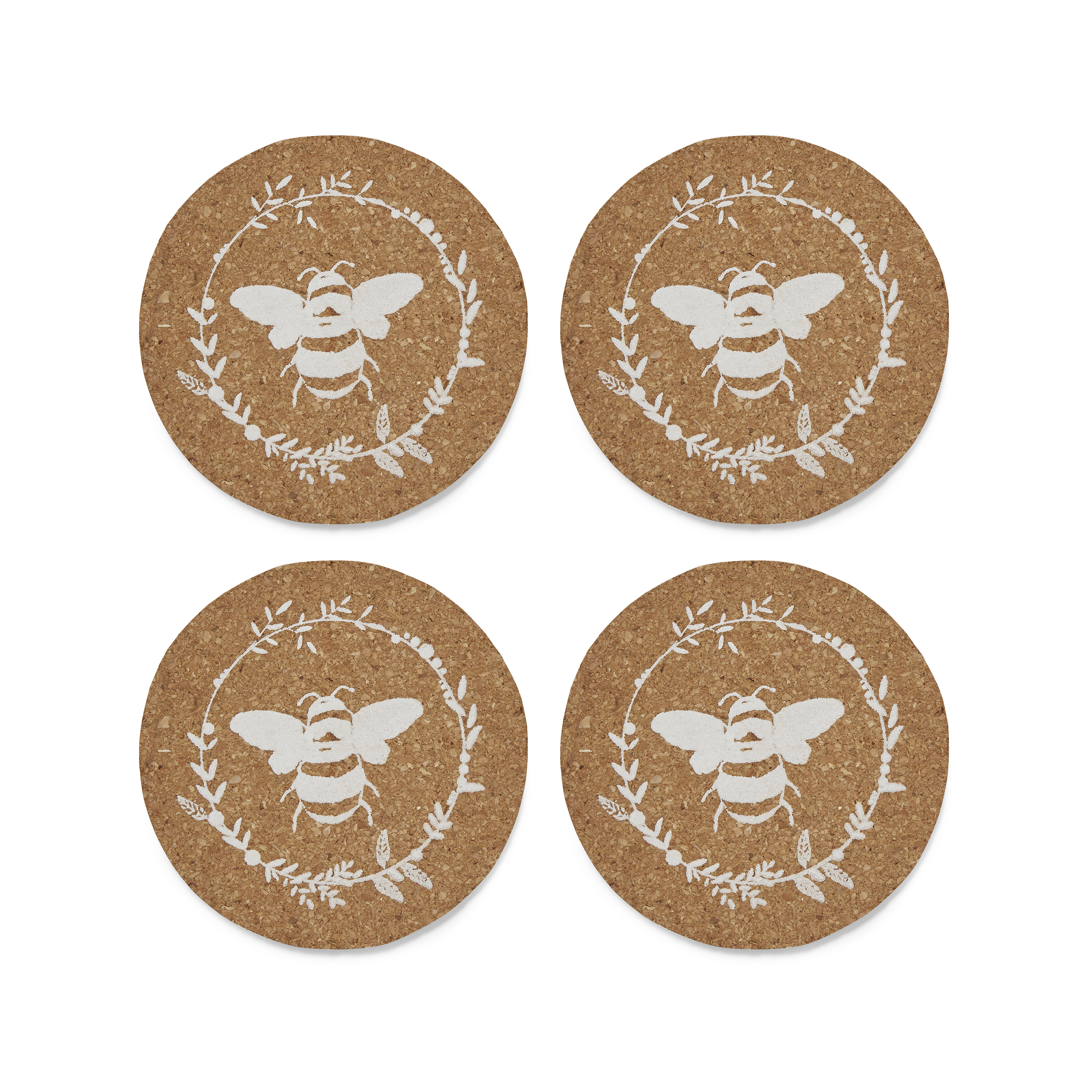 Cooksmart Bumble Bees Set of 4 Cork Placemats 1761 1 Cooksmart Bumble Bees Set of 4 Cork Placemats