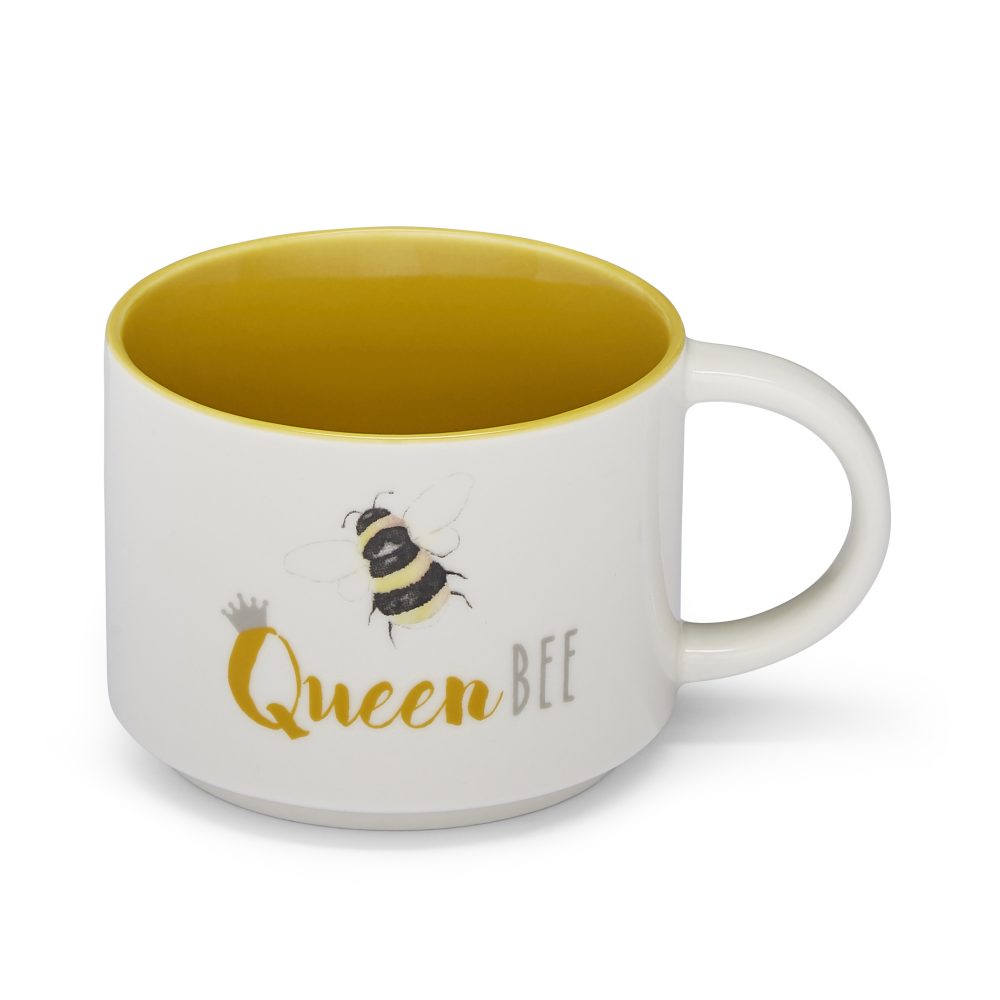 Cooksmart Bumble Bees Stacking Mug, Queen Bee