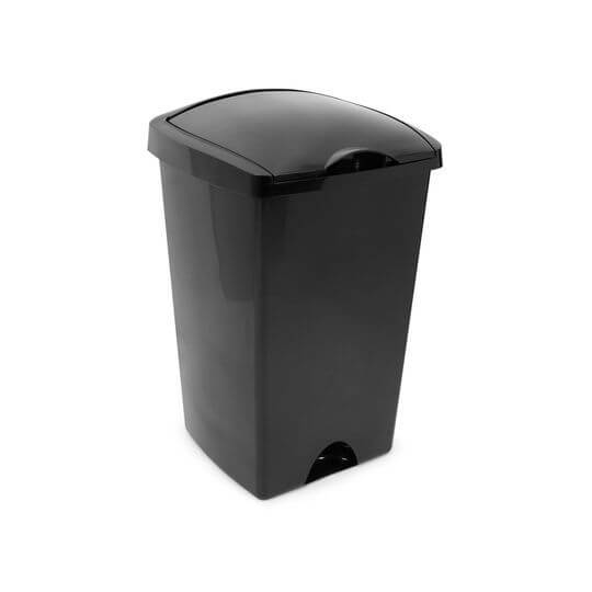 Addis 50L Lift Up Lid Bin, Black