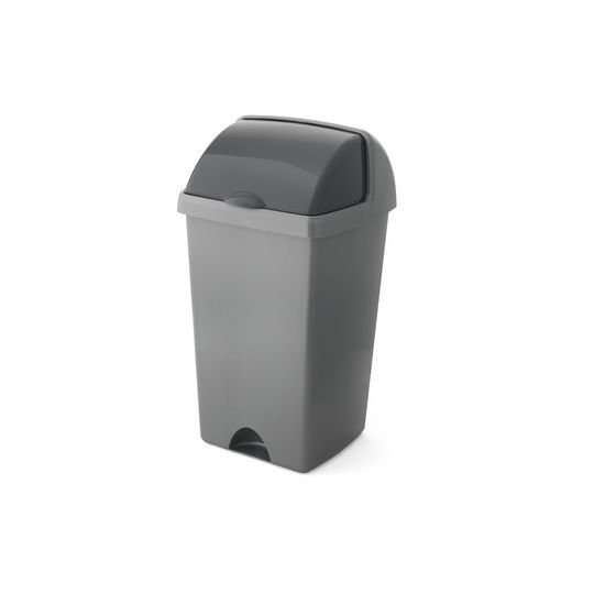 Addis 50L Roll Top Bin, Metallic