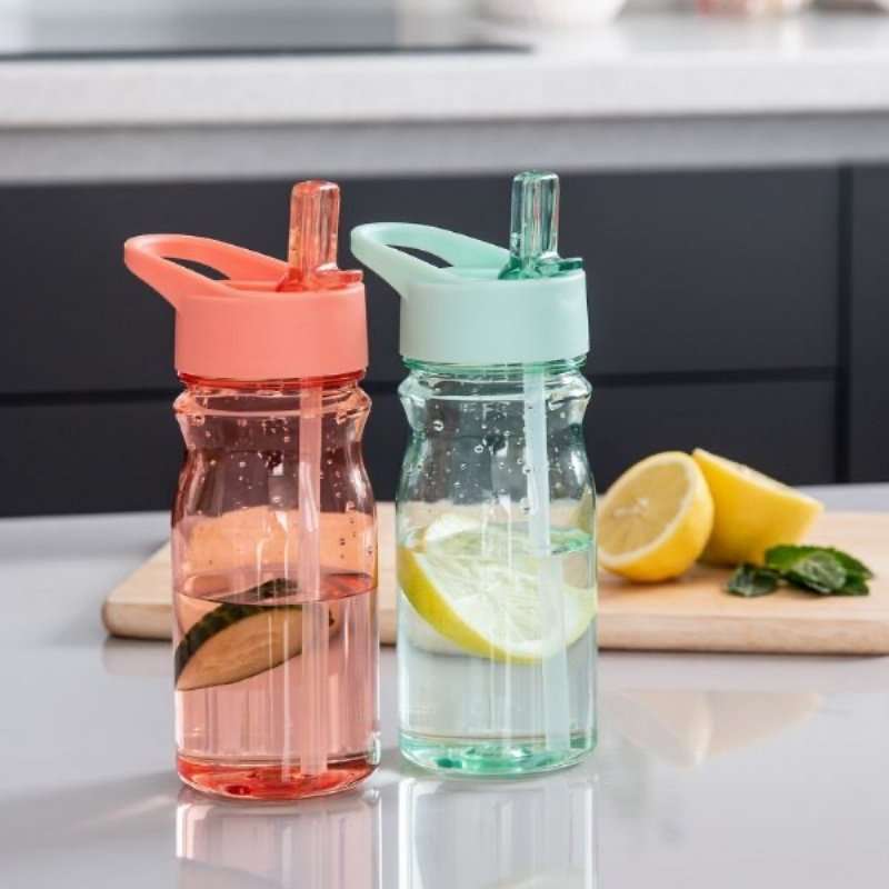 Addis 500ml Bottle with Straw, Coral