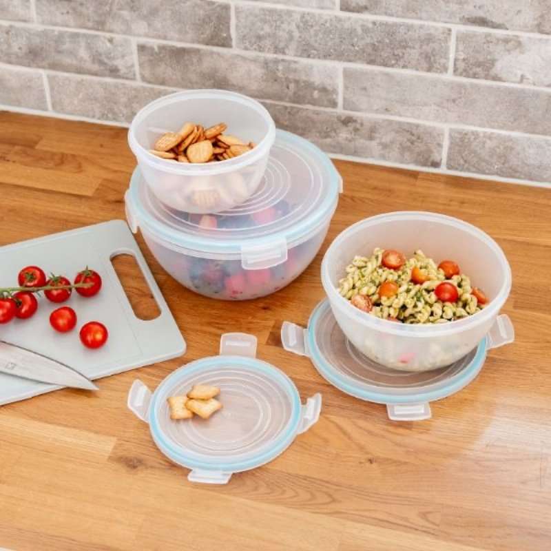Addis Clip & Close Set of 3 Salad Bowls