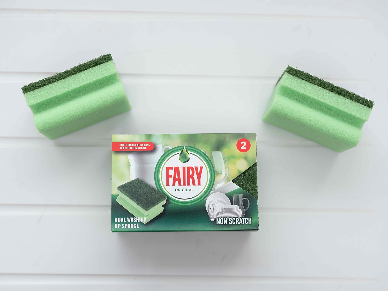 Fairy Dual Sponge Scourer with Crystals - 2PK