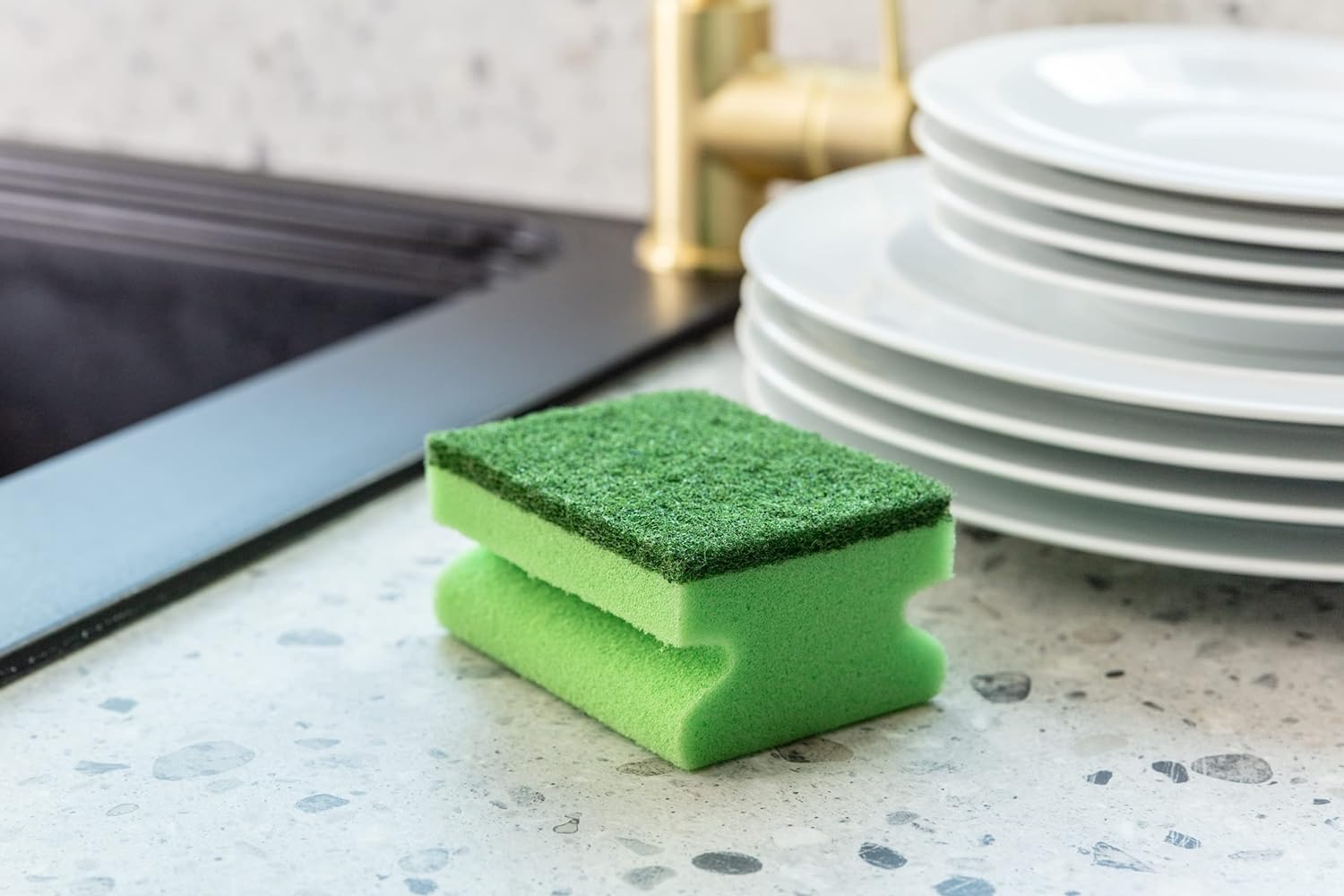 Fairy Dual Sponge Scourer with Crystals - 6PK