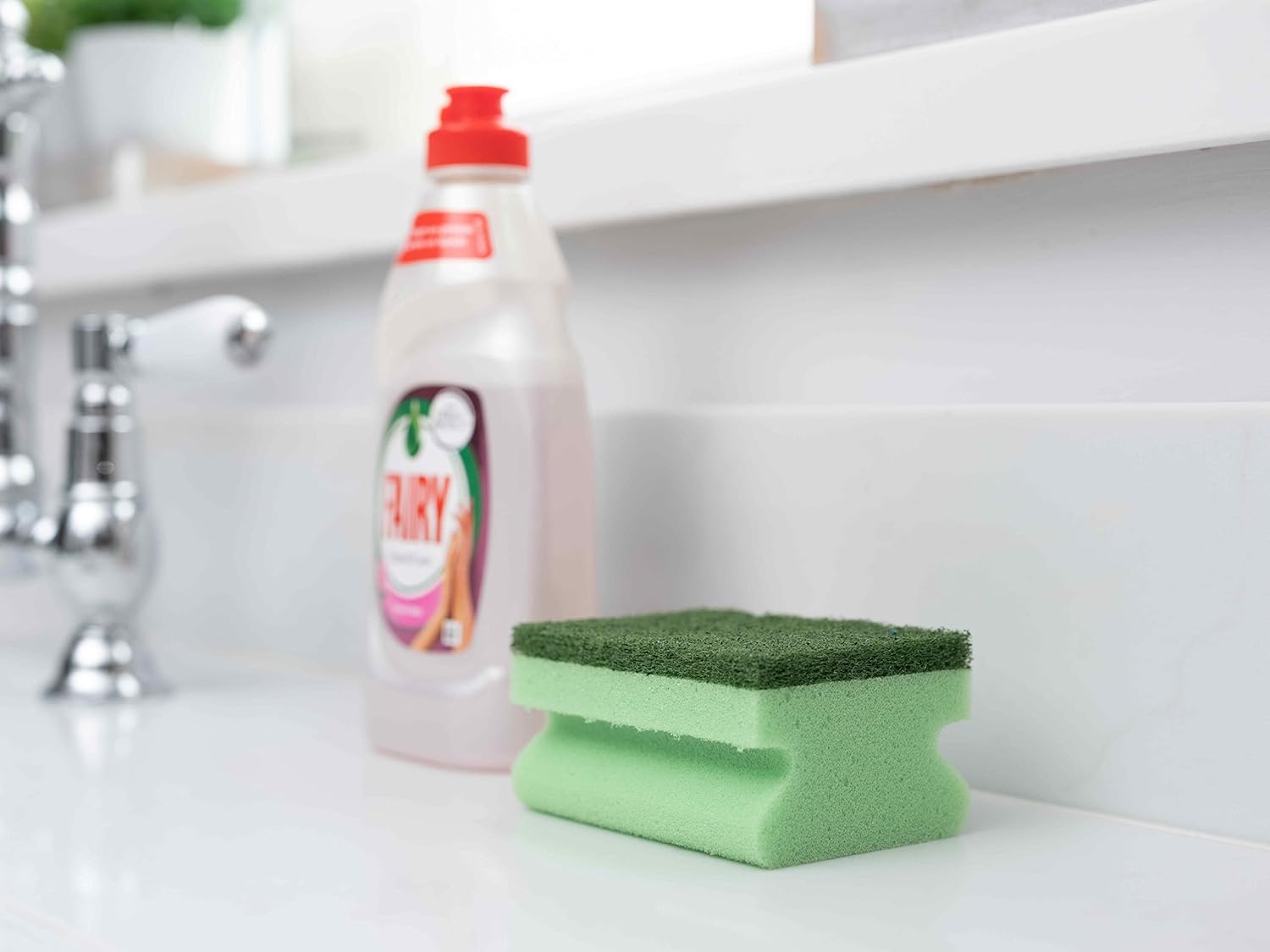 Fairy Dual Sponge Scourer with Crystals - 6PK