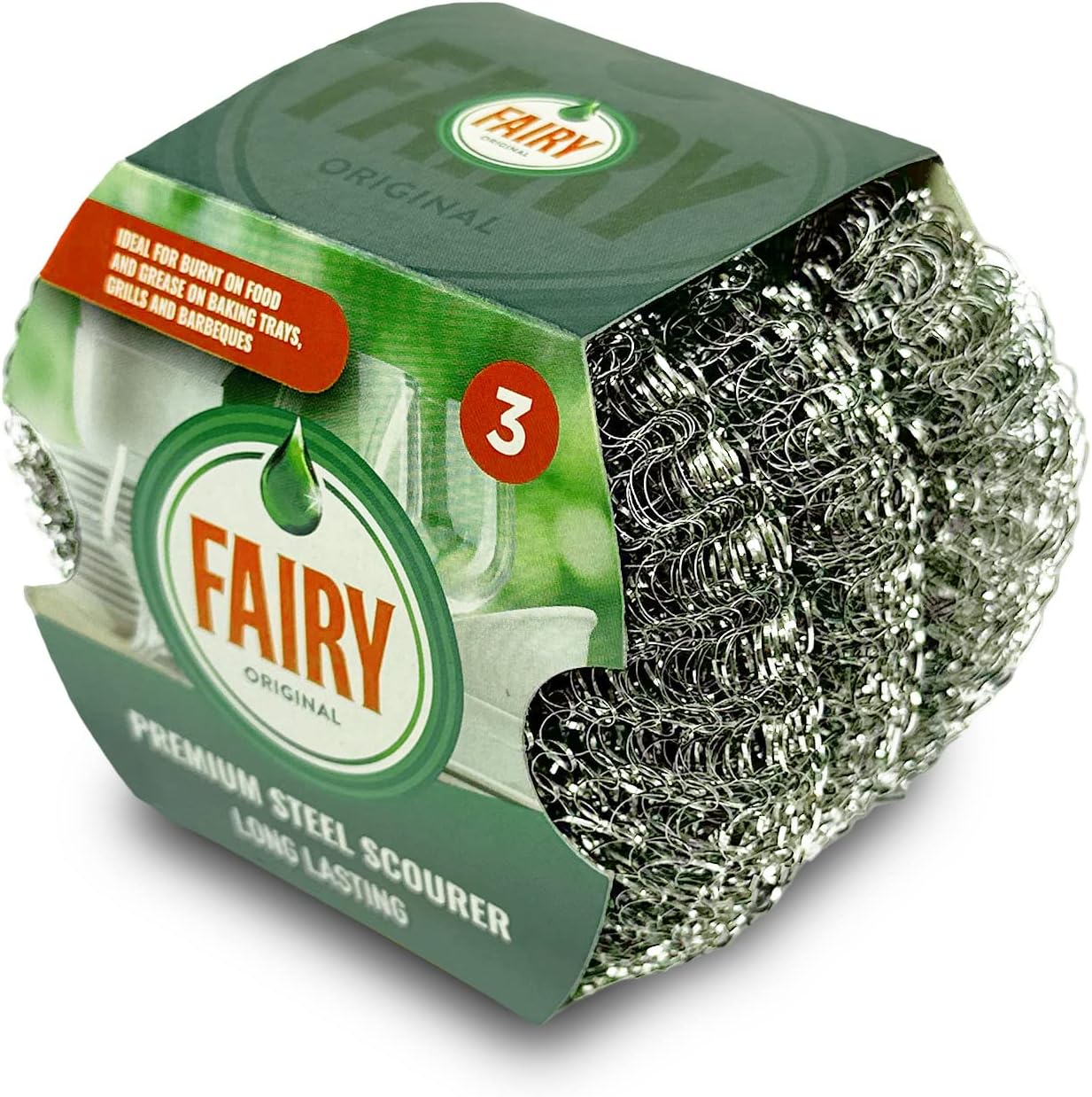 Fairy Steel Scourer - 3pk