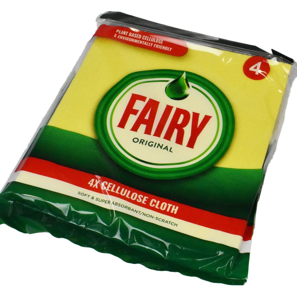Fairy Cellulose Cloths, Pack of 4