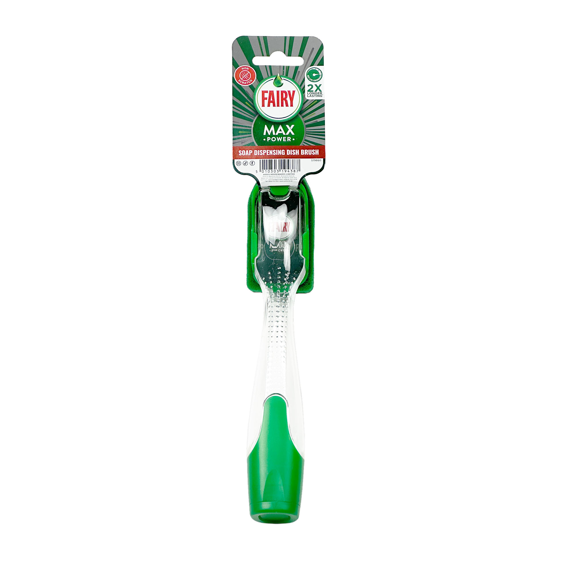 519860_Fairy Max Power Soap Dispensing Dish Brush Front Fairy Max Power Soap Dispensing Dish Brush