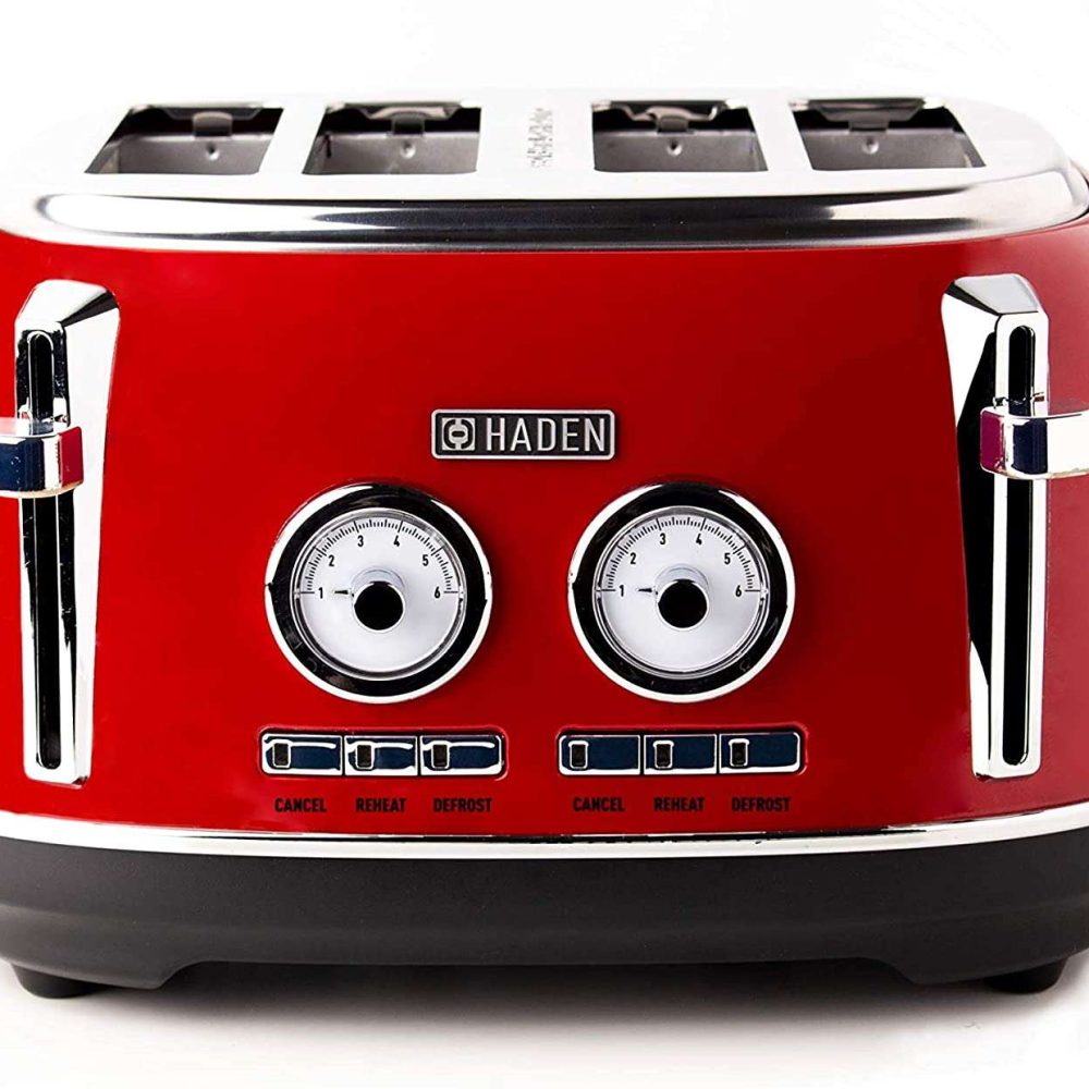 Haden Jersey 4 Slice Toaster, Red