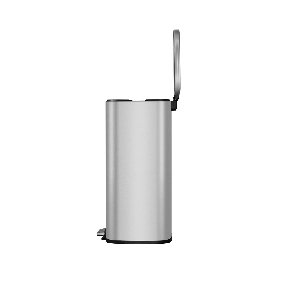 9384MT-30L-side lid open EKO Stella Pedal Bin 30L, Stainless Steel