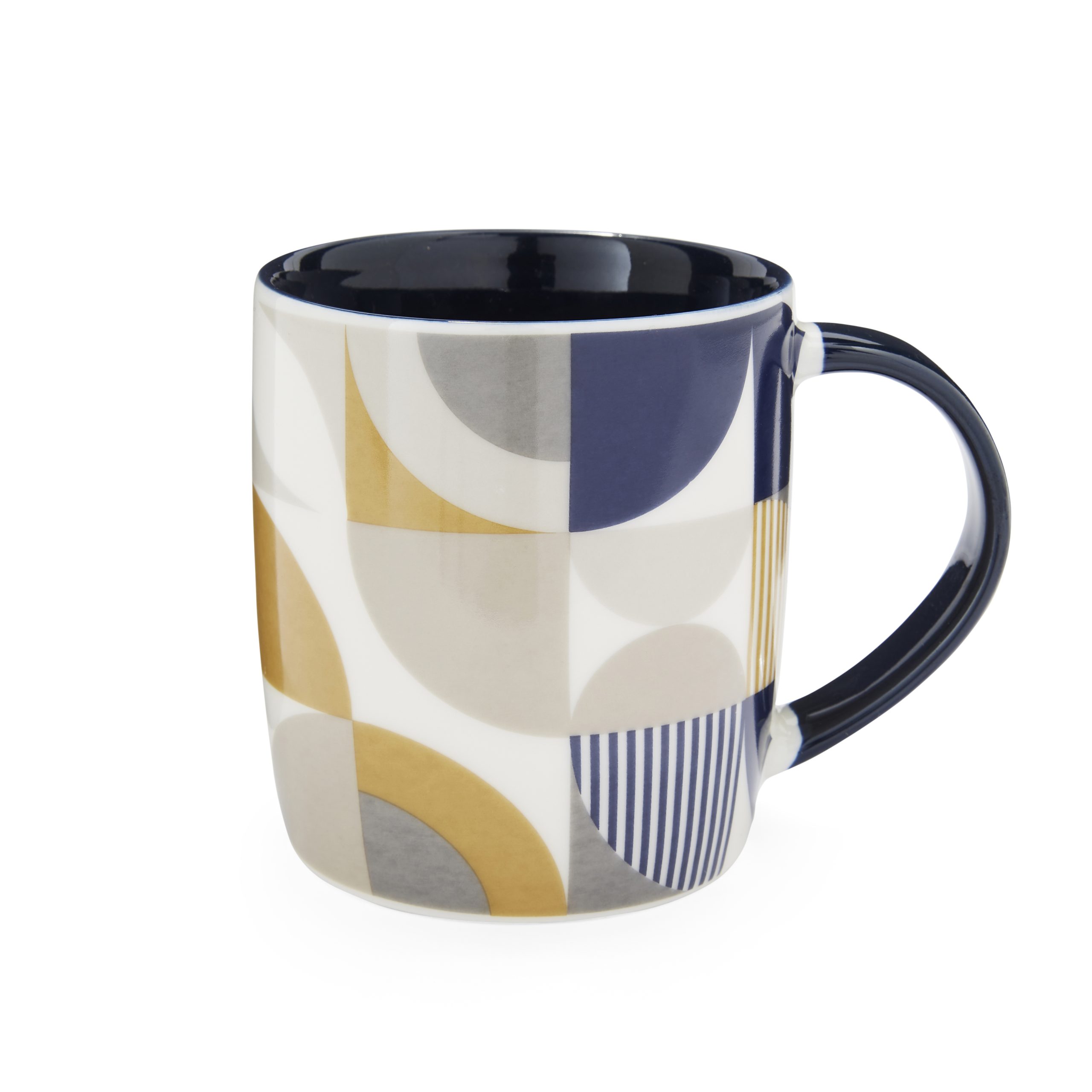 Cooksmart Bauhaus Geo Barrel Mug - Main Pattern 2388 1 Cooksmart Bauhaus Geo Barrel Mug, Main Pattern