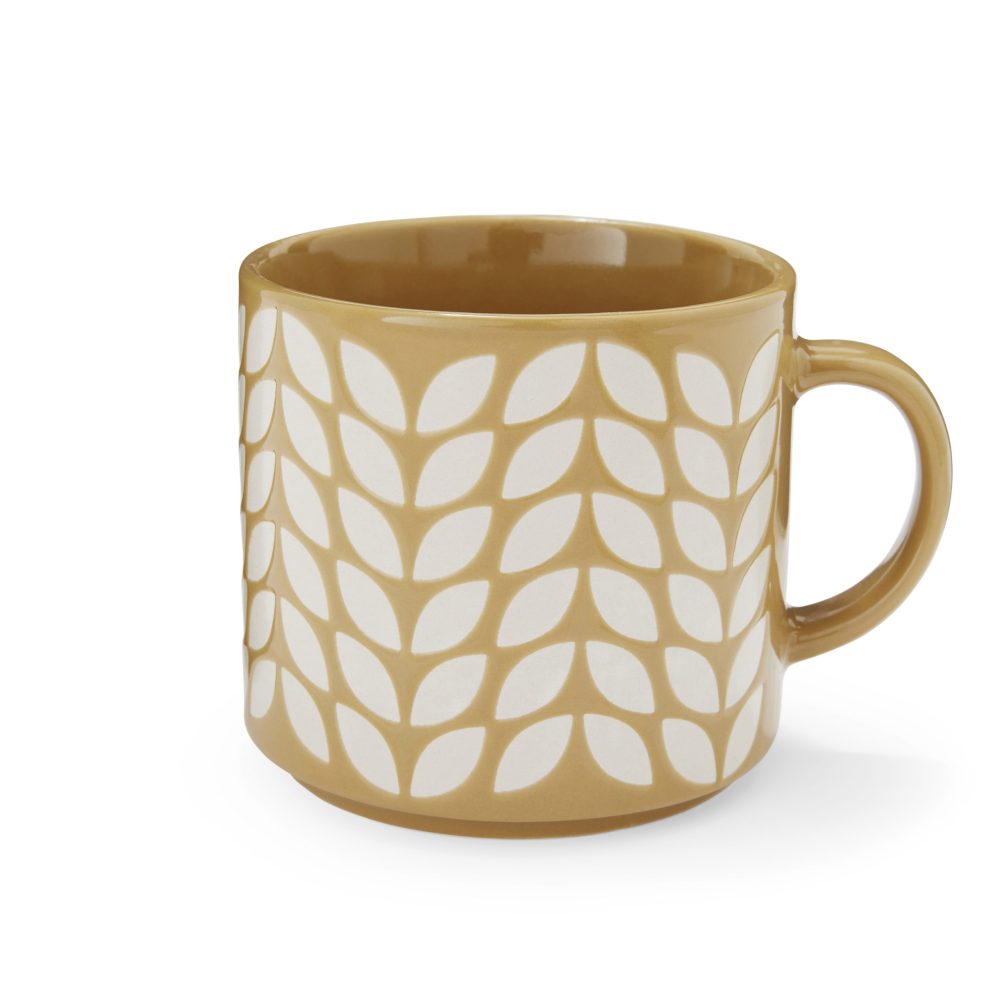 Cooksmart Bauhaus Geo Stacking Mug, Mustard