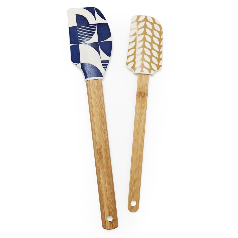 Cooksmart Bauhaus Geo Set of 2 Bamboo Spatulas