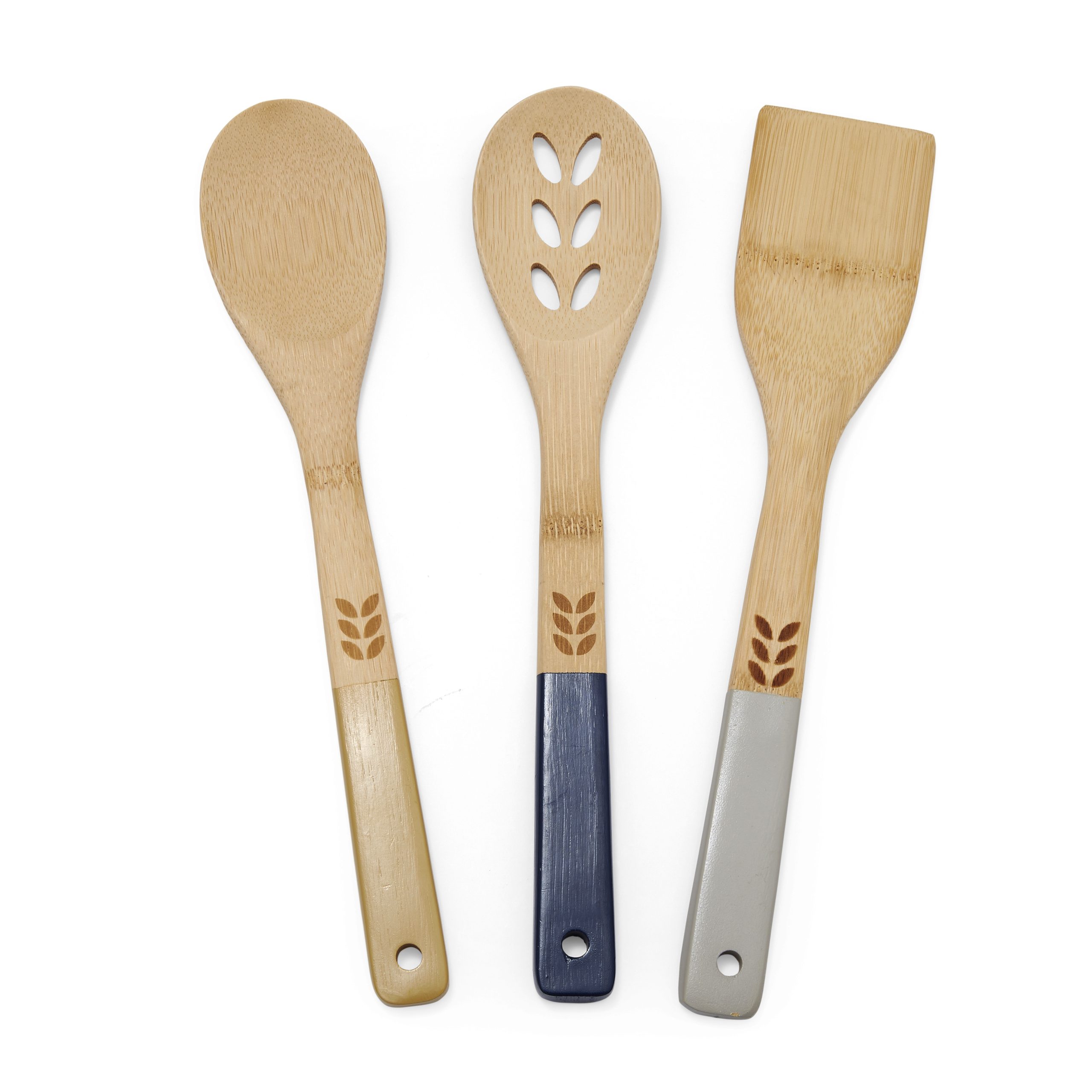 Cooksmart Bauhaus Geo Set of 3 Bamboo Utensils 2398 1 Cooksmart Bauhaus Geo Set of 3 Bamboo Utensils