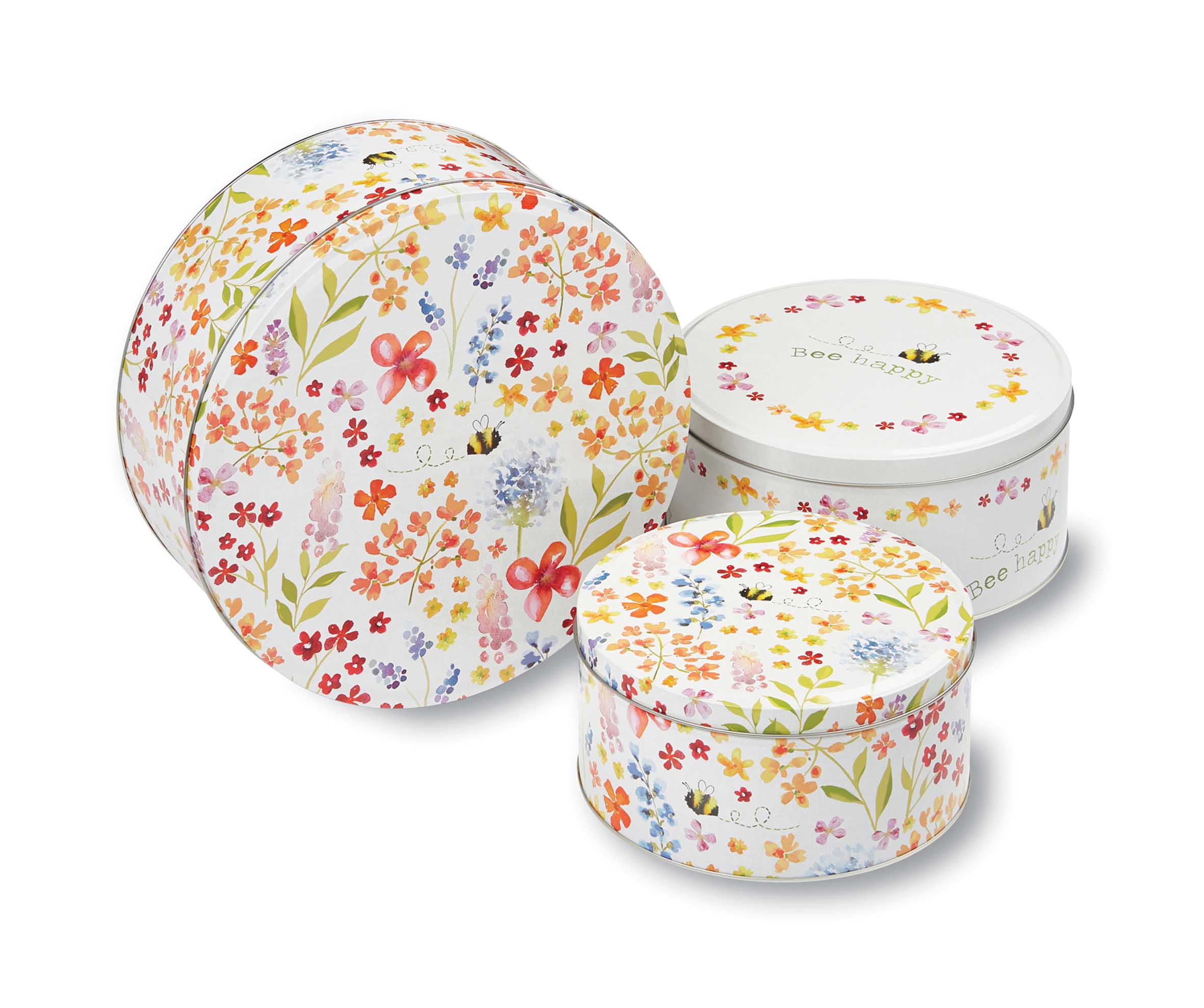 Cooksmart Bee Happy Set of 3 Round Cake Tins 9634 1 Cooksmart Bee Happy Set of 3 Round Cake Tins