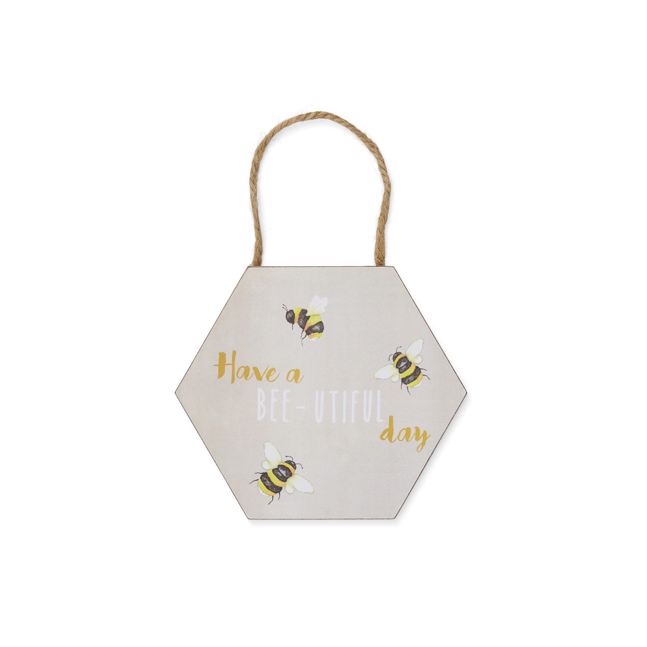 Cooksmart Bumble Bees "Bee-utiful Day" Hexagonal Plaque 2104 1 Cooksmart Bumble Bees "Bee-utiful Day" Hexagonal Plaque