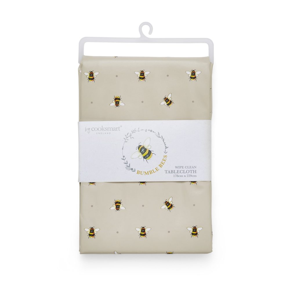 Cooksmart Bumble Bees Tablecloth, Organic Cotton