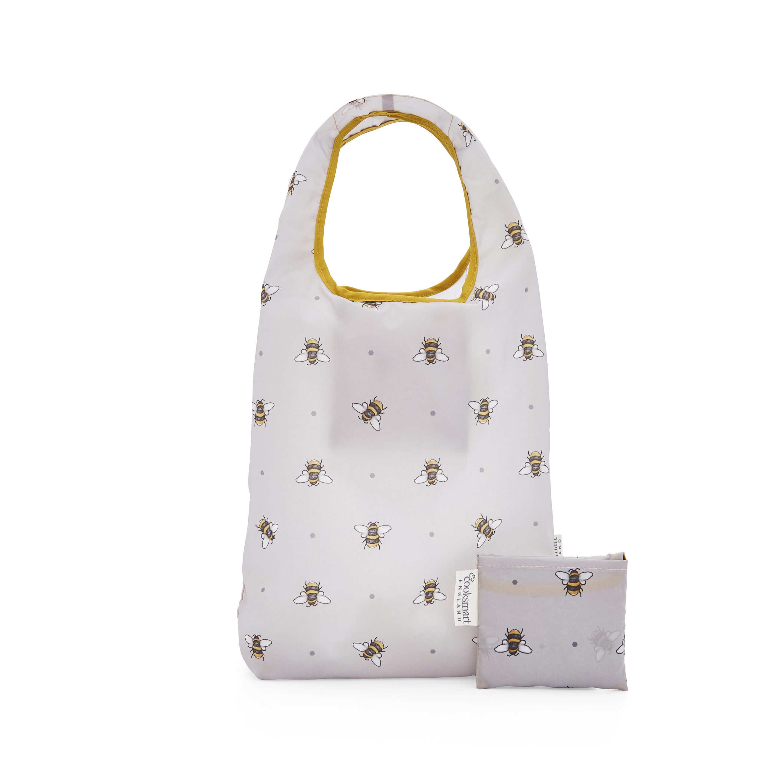 Cooksmart Bumble Bees Small Packable Eco Bag 2098 1 Cooksmart Bumble Bees Small Packable Eco Bag
