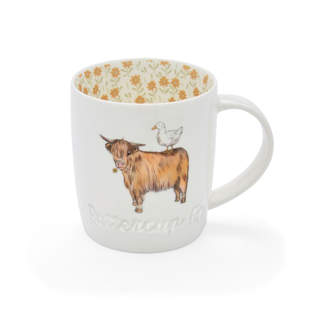 Cooksmart Buttercup Farm Barrel Mug, Angus