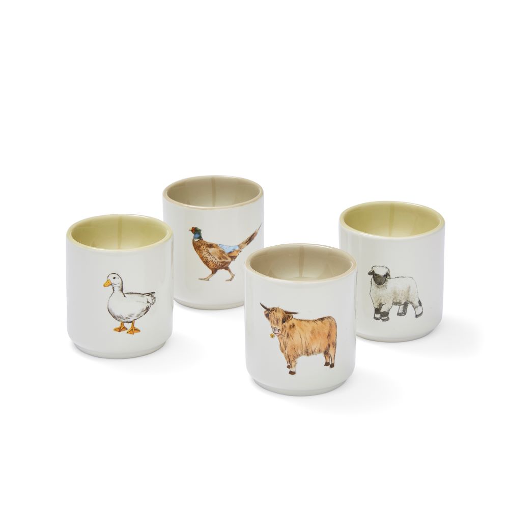 Cooksmart Buttercup Farm Set of 4 Stackable Egg Cups