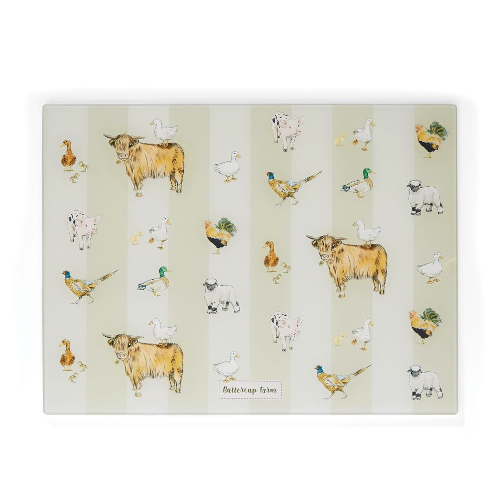 Cooksmart Buttercup Farm Medium Glass Worktop Saver