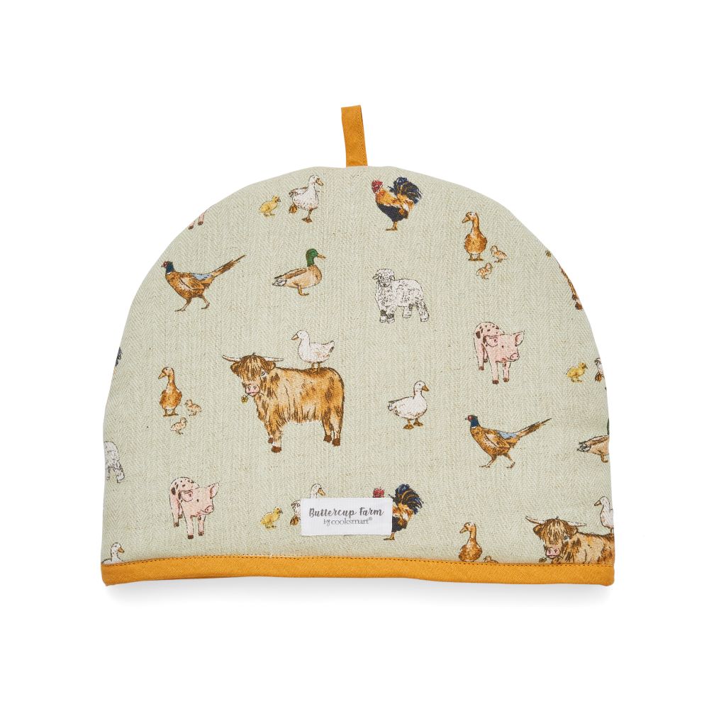 Cooksmart Buttercup Farm Tea Cosy, Organic Cotton