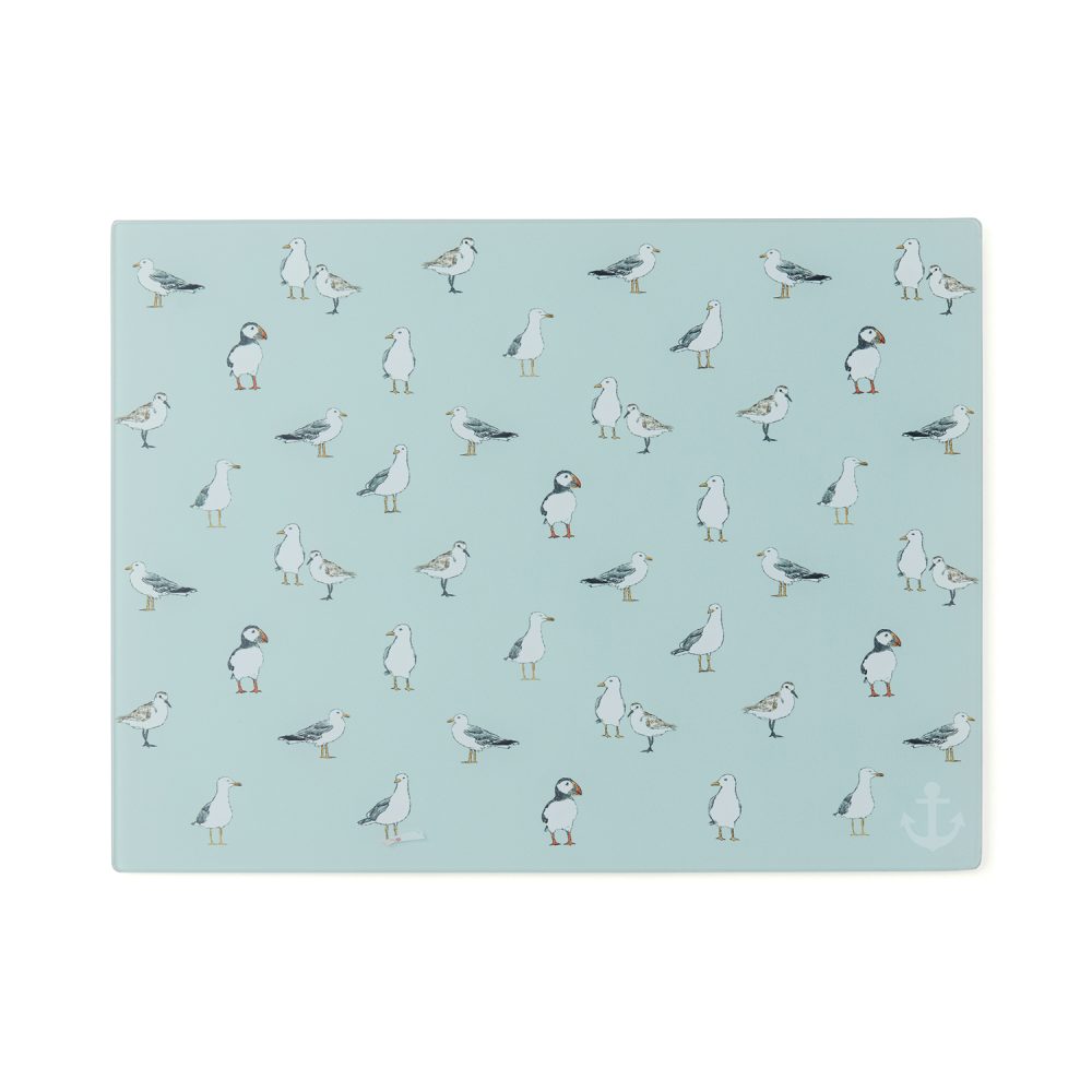 Cooksmart Coastal Birds Glass Worktop Saver