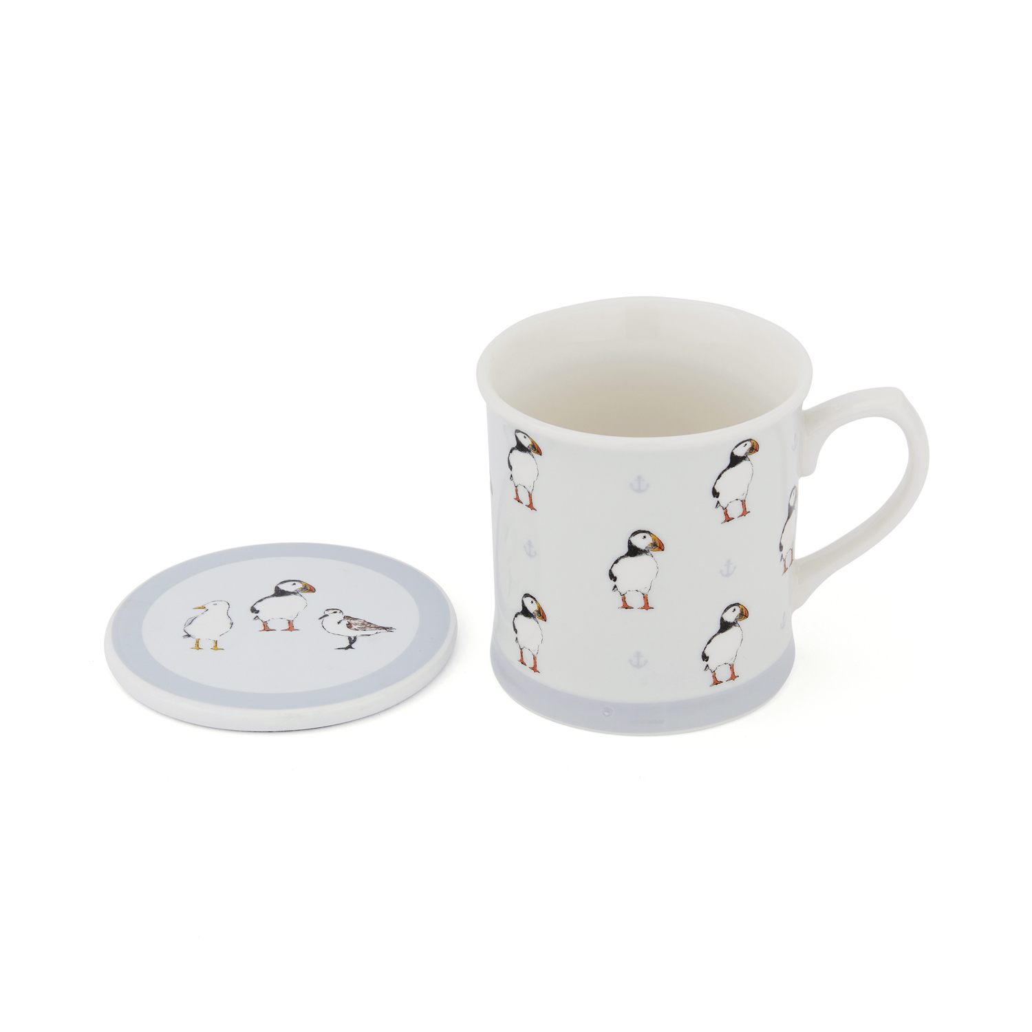 Cooksmart Coastal Birds Tankard Mug & Coaster Set 2738 1 Cooksmart Coastal Birds Tankard Mug & Coaster Set