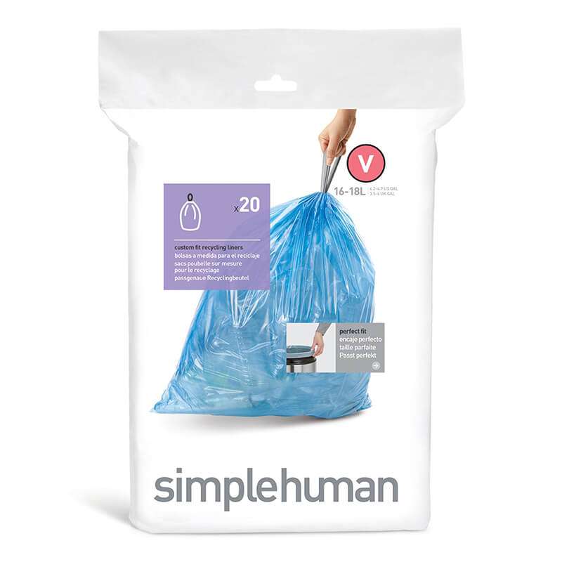 simplehuman Custom Fit Liners Code V, 16L and 18L