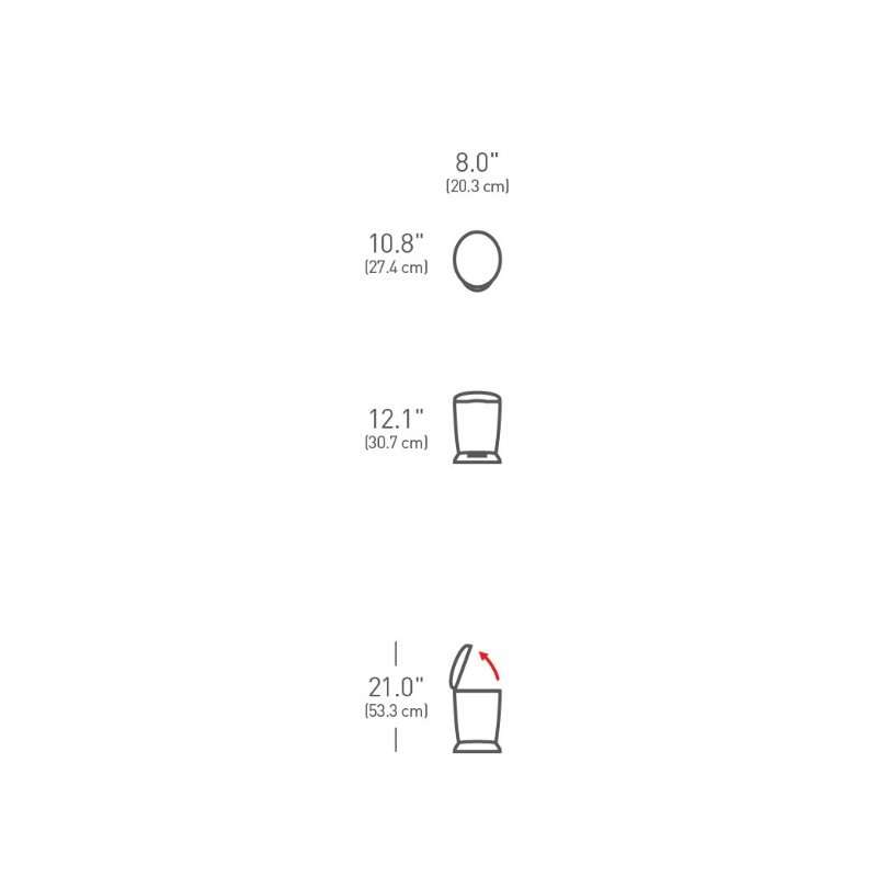 6L White Round