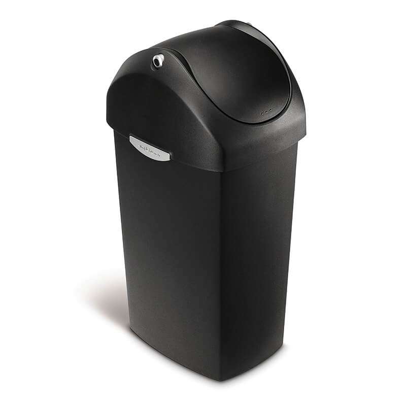 simplehuman Swing Lid Bin 40L, Black