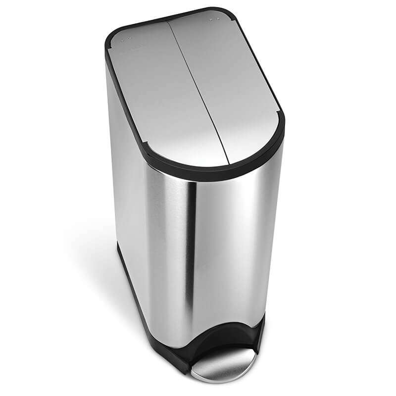 simplehuman Butterfly Pedal Bin 30L, Brushed Stainless Steel
