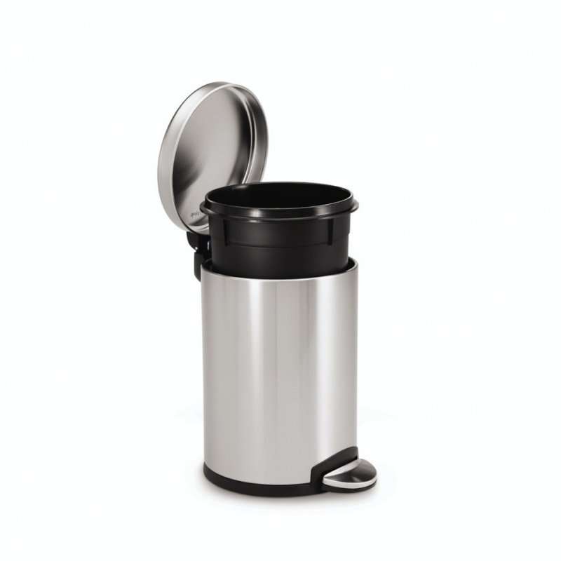 4 4.5L Mini Round Pedal Bin-Steel
